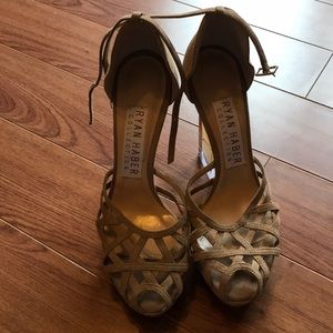 Ryan Haber Lucite Ombré Platform Heels 38